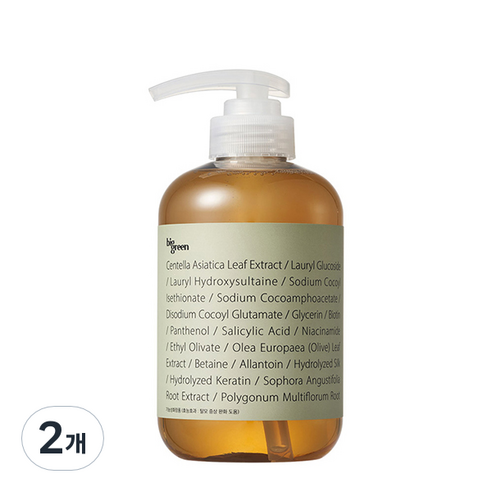 빅그린 헤어로스 시카 샴푸, 500ml, 2개