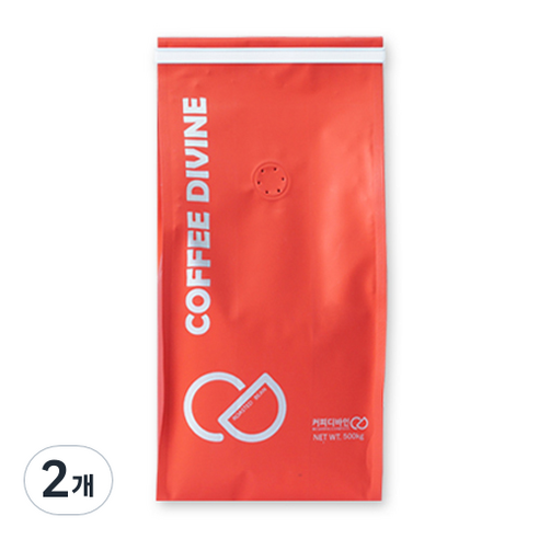 커피디바인 디카페인 블렌드 원두커피, 모카포트, 500g, 2개