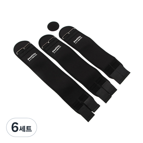 바른자세 다리보정 벨트 세트 블랙 XXL, 6세트