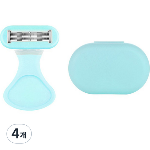 가든웨이 6중날 휴대용 면도 제모기 블루, 1개입, 4개