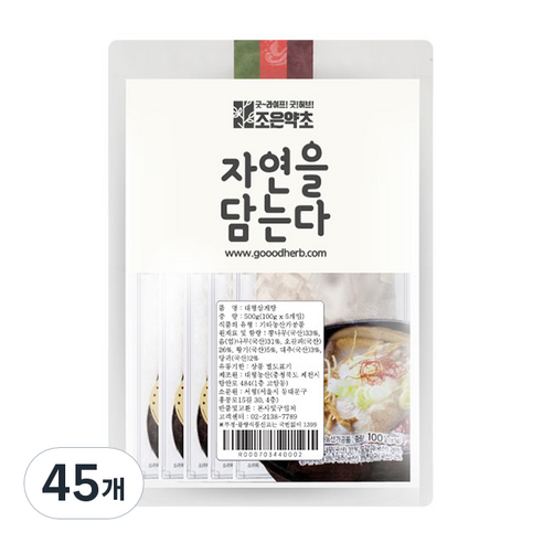 조은약초 삼계탕 국물 재료, 100g, 45개