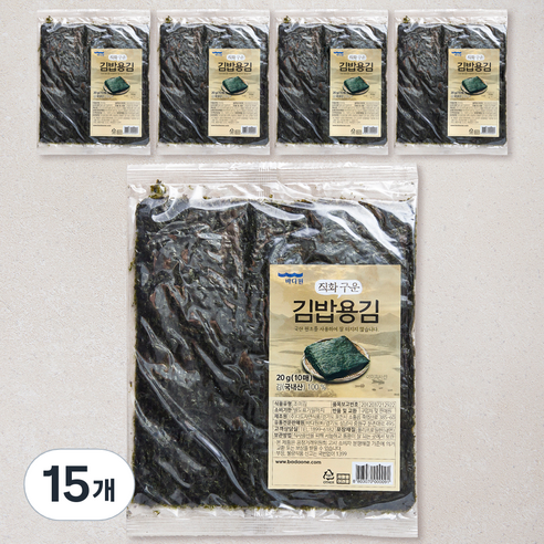 바다원 직화 구운 김밥용김 10개입, 15개, 20g