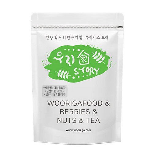 우리가스토리 메리골드 꽃잎차 삼각티백, 1g, 60개입, 1개
