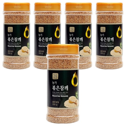 꼬손 농가 볶은 참깨, 200g, 5개
