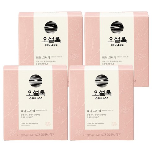 오설록 웨딩 그린티, 1.5g, 3개입, 4개