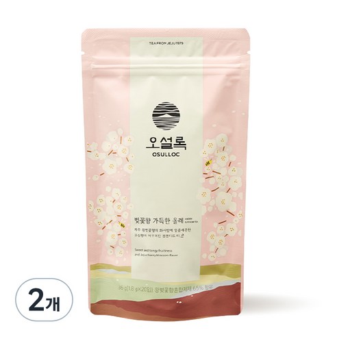 오설록 벚꽃향 가득한 올레 티백, 1.8g, 2개, 20개입