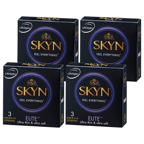 Ansell SKYN 엘리트 콘돔, 3개입, 4개