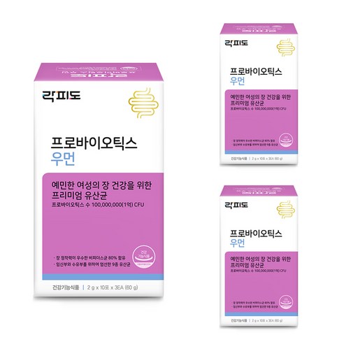 락피도 프로바이오틱스 우먼, 60g, 3개