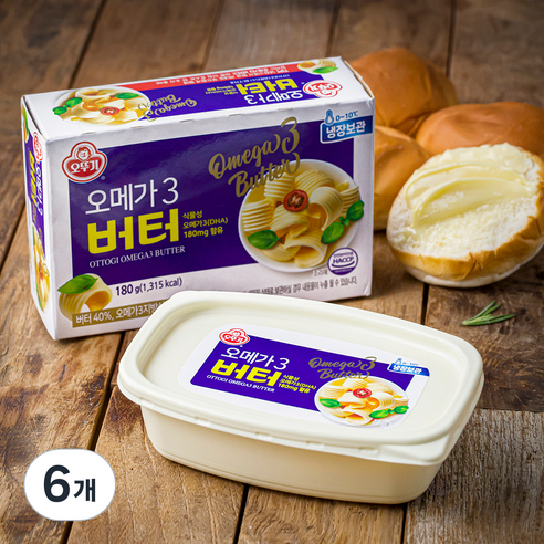 오뚜기 오메가3 버터, 180g, 6개