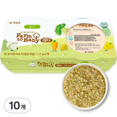 팜투베이비 레디 실온이유식 후기, 소고기근대배추죽, 110g, 10개