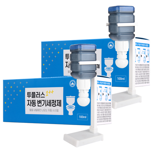 소다스쿨 투플러스 자동 변기세정제, 2개, 100ml
