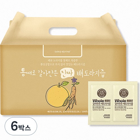 통째로 갈아만든 진짜 배도라지즙 일반파우치 50p, 5L, 6박스