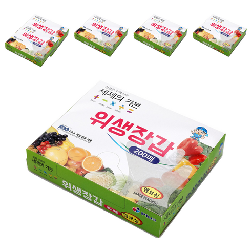 세제의기본 아피스 위생장갑 200매 1개 1개 200매, 6개