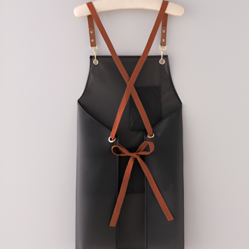 스타일과 실용성을 겸비한 애플트리 투밴드 투명 앞치마 블랙으로 주방을 더욱 풍요롭게!