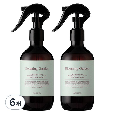 에이센트 드레스 퍼퓸 탈취제 24 블루밍가든, 6개, 250ml