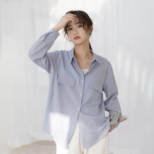 핑크시슬리 여성용 드엘 박스 포켓 블라우스