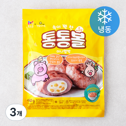 목우촌 속이 꽉 찬 통통볼 미니함박 콘치즈맛 (냉동), 450g, 3개