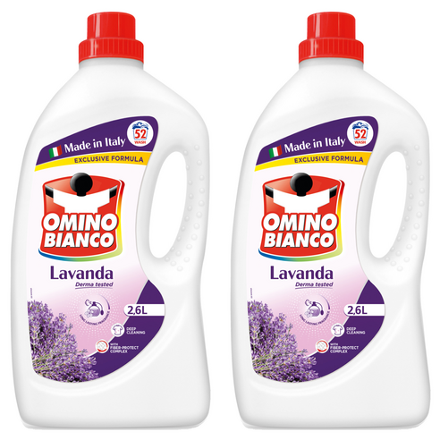 오미노비앙코 라벤더향 액상세제 본품, 2.6L, 2개