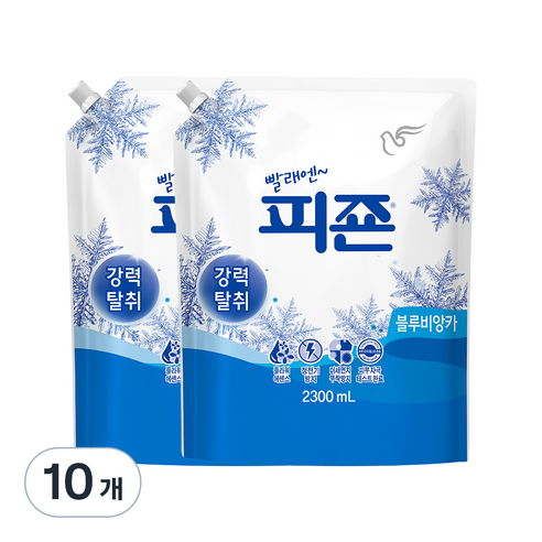 피죤 레귤러 섬유유연제 블루비앙카 리필, 2.3L, 10개