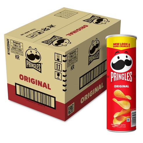 프링글스 오리지날 감자스낵, 110g, 12개입