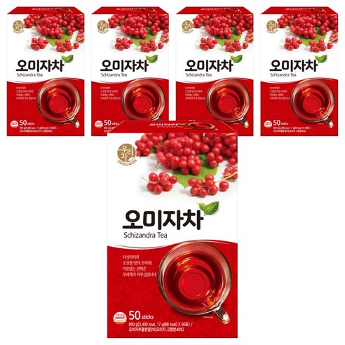 우리차 오미자차, 17g, 50개입, 5개