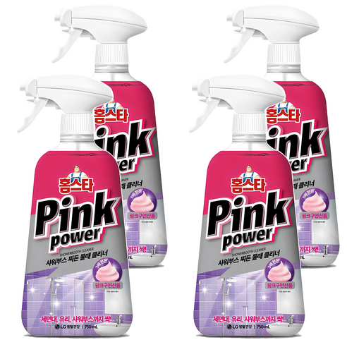 홈스타 핑크파워 샤워부스 찌든 물때 클리너, 750ml, 4개