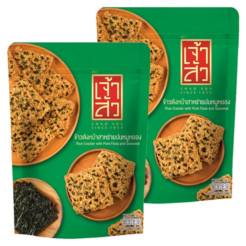차오수아 자스민 라이스 크래커 김맛, 80g, 2개