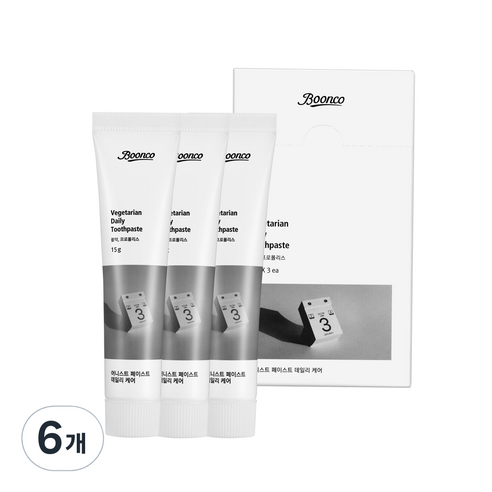 분코 어니스트 페이스트 미니치약 3p, 45g, 6개