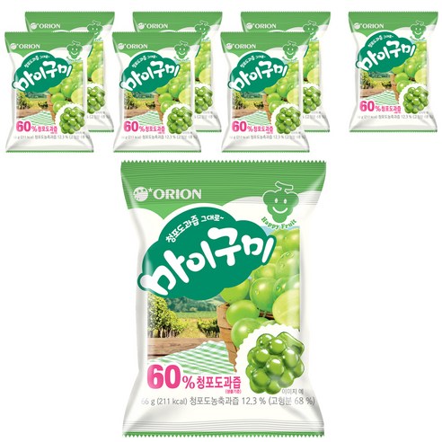 마이구미 청포도 젤리, 66g, 10개