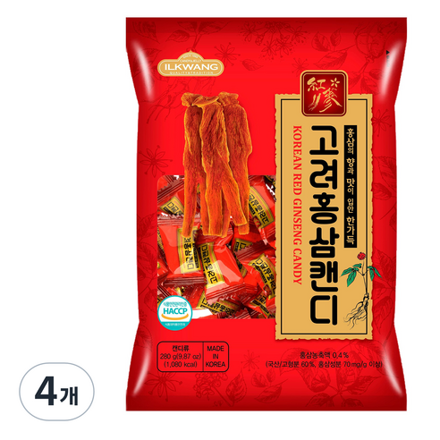 일광제과 고려홍삼캔디, 4개, 280g