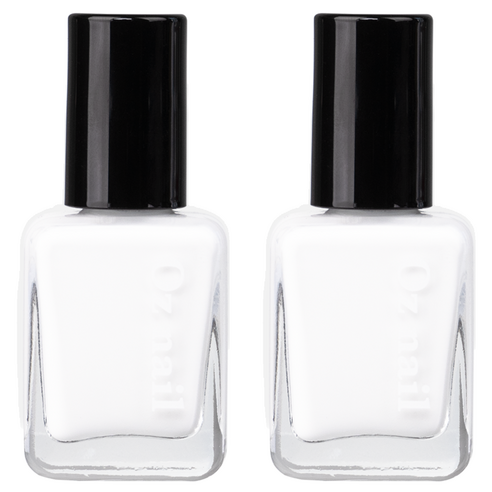 오즈네일 샤인 무드 네일 컬러 매니큐어, 18.퓨어화이트, 8ml, 2개