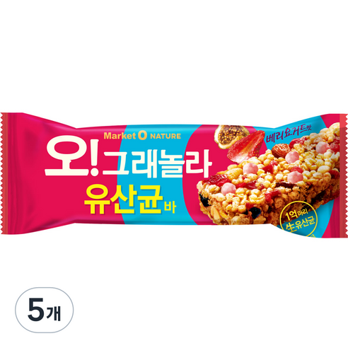 마켓오 오 그래놀라 유산균바, 35g, 5개