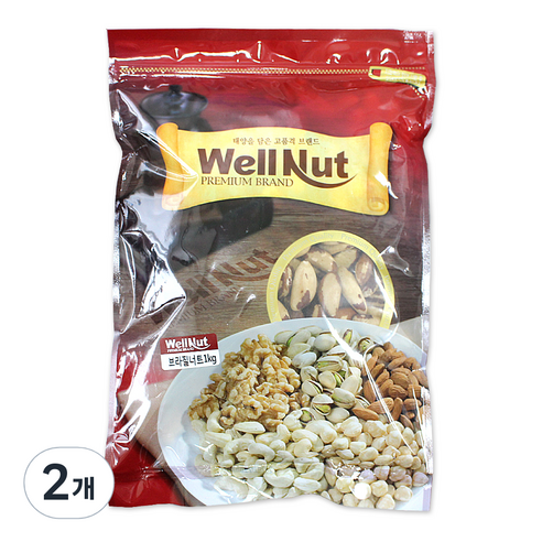웰넛 자연두레 브라질너트, 1kg, 2개