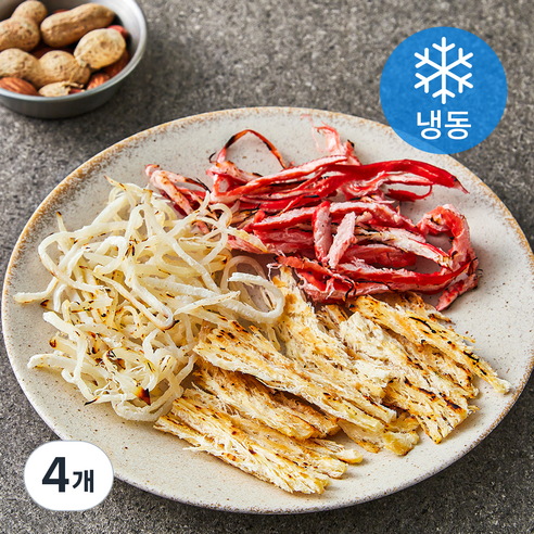 리얼 오징어 삼총사 (냉동), 120g, 4개