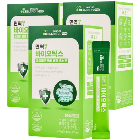 셀트리온 이너랩 면역7 바이오틱스 유산균, 135g, 3개