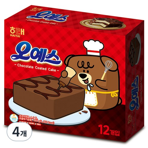 해태제과 오예스, 360g, 4개