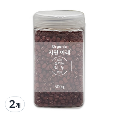 푸른들판 자연아래 유기농 적두, 500g, 2개