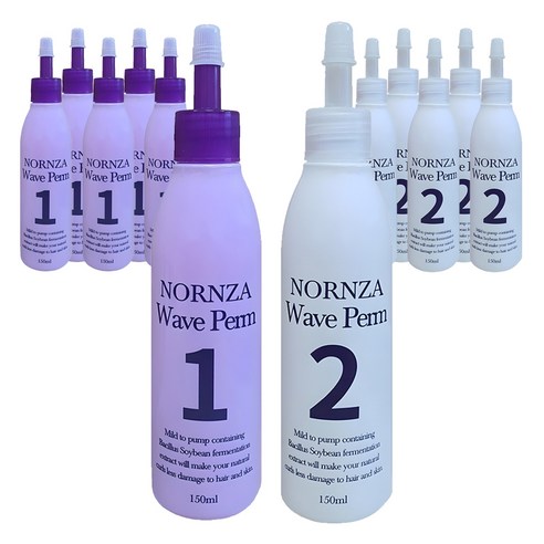 노른자 웨이브펌 파마약 모든모발용 1제 150ml + 2제 150ml 세트, 6개