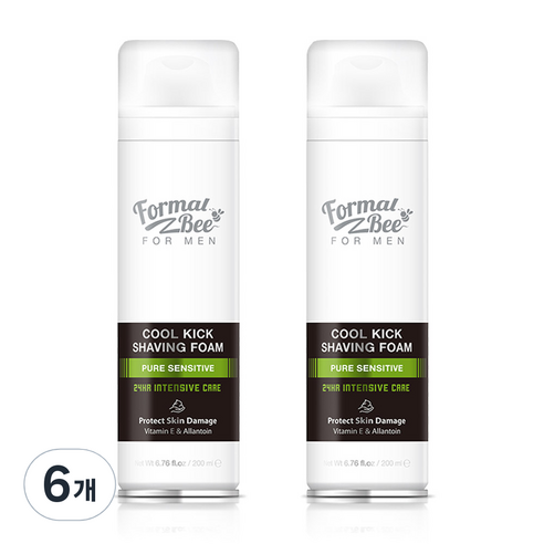포멀비 포맨 쿨킥 쉐이빙 폼 퓨어 센서티브, 200ml, 6개