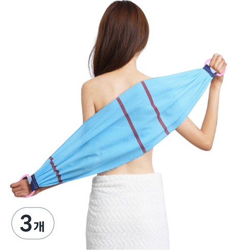 특대형 와이드 때타올, 블루, 3개, 1개입
