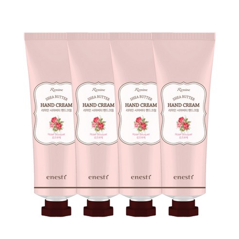 에네스티 리마인 시어버터 로즈부케 핸드크림, 50g, 4개입