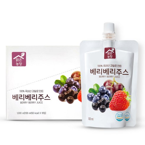 맑은농장 베리베리주스, 100ml, 10개