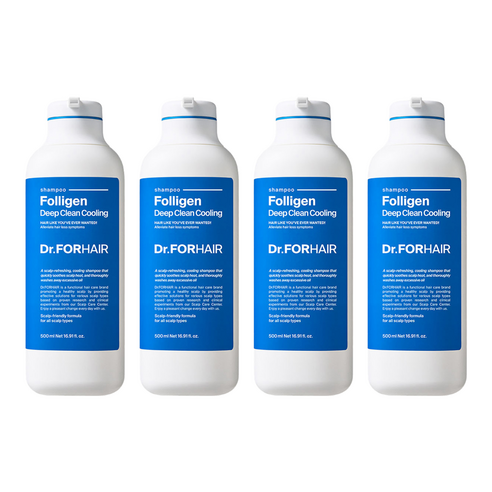 닥터포헤어 딥 클린 쿨링 샴푸, 500ml, 4개