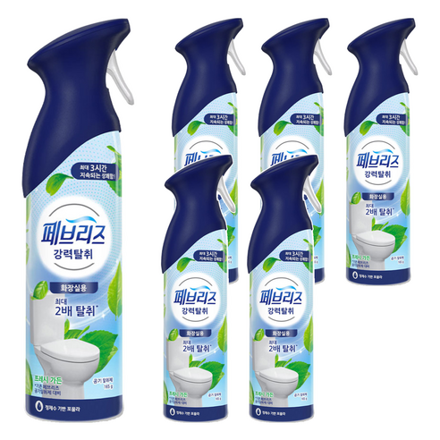 페브리즈 에어 화장실용 강력탈취 프레시 가든 본품, 165g, 6개