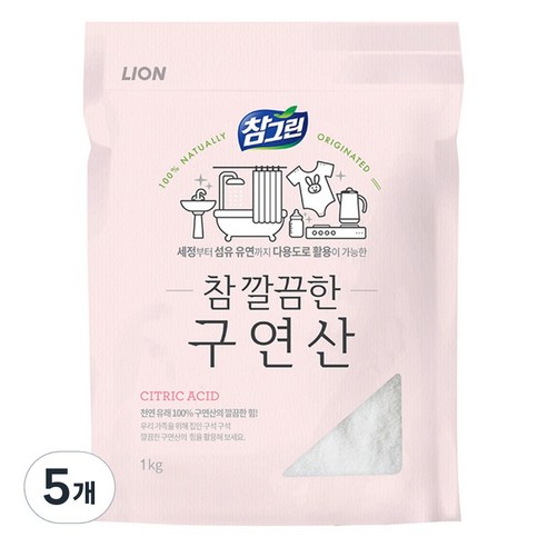 참그린 참 깔끔한 구연산 주방세제, 1kg, 5개