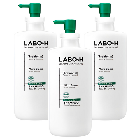 라보에이치 두피강화 클리닉 탈모증상완화 샴푸, 610ml, 3개