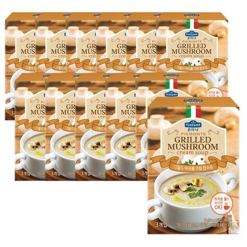 폰타나 피에몬테 그릴드 머쉬룸 크림 분말 즉석 수프, 60g, 12개
