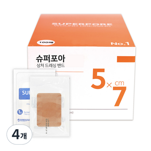 밴드골드 슈퍼포아 브라운 100매입, 100개입, 4개