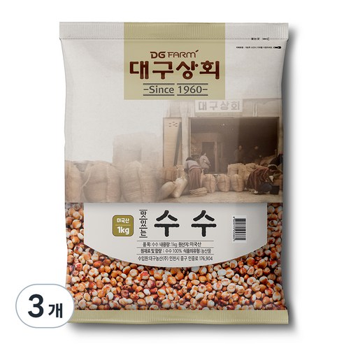 대구상회 맛있는 수수, 3개, 1kg