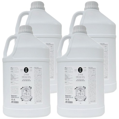 정말싫다 소독 에탄올, 4개, 4L